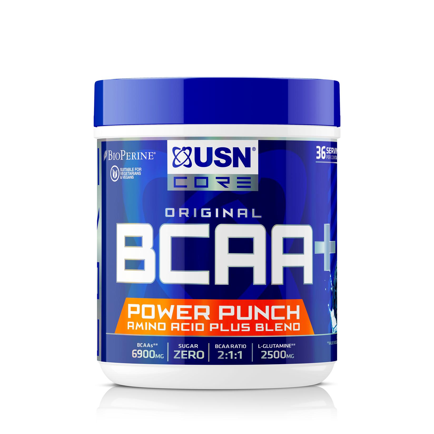 USN BCAA + Power Punch - сина малина 400g