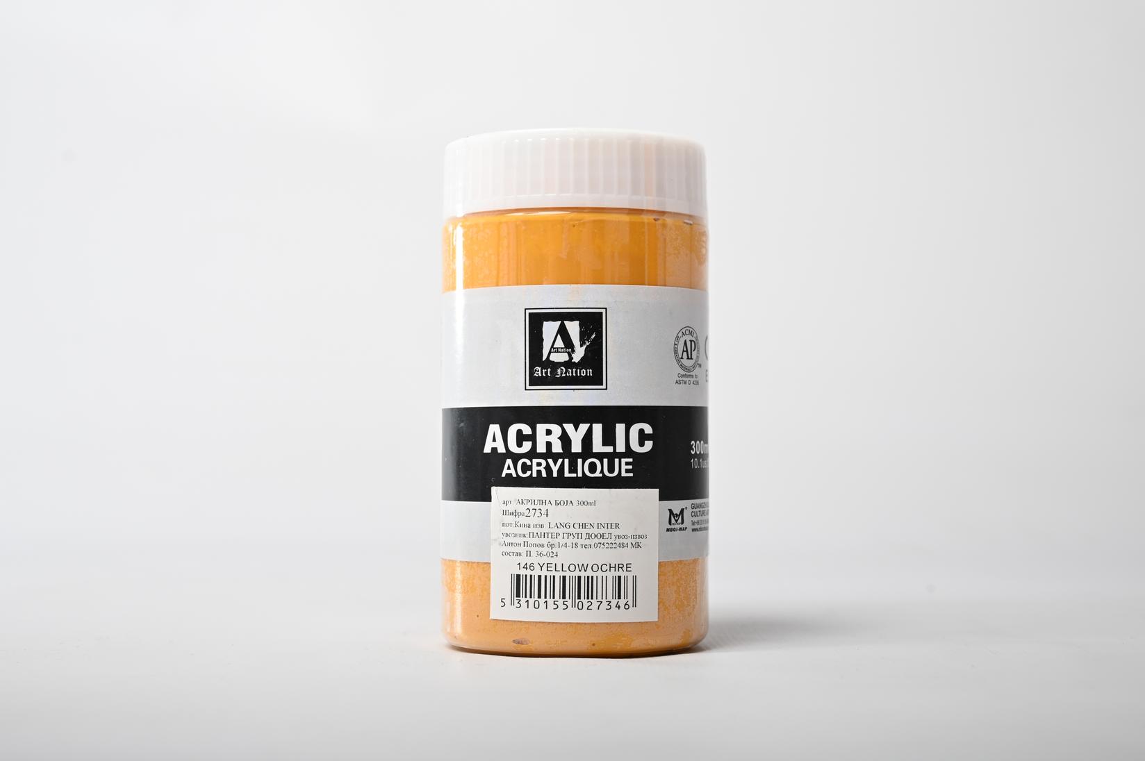 Акрилна Боја Голема 300мл Yellow Ochre 146