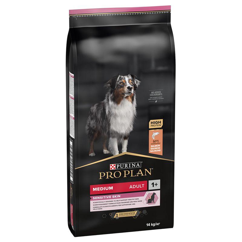PURINA Pro plan сува храна за возрасно куче средна раса со вкус на лосос