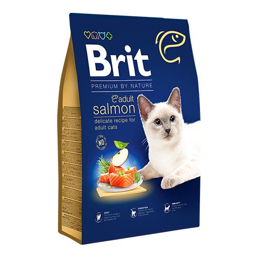 BRIT Premium сува храна за возрасно маче со вкус на лосос 1кг.