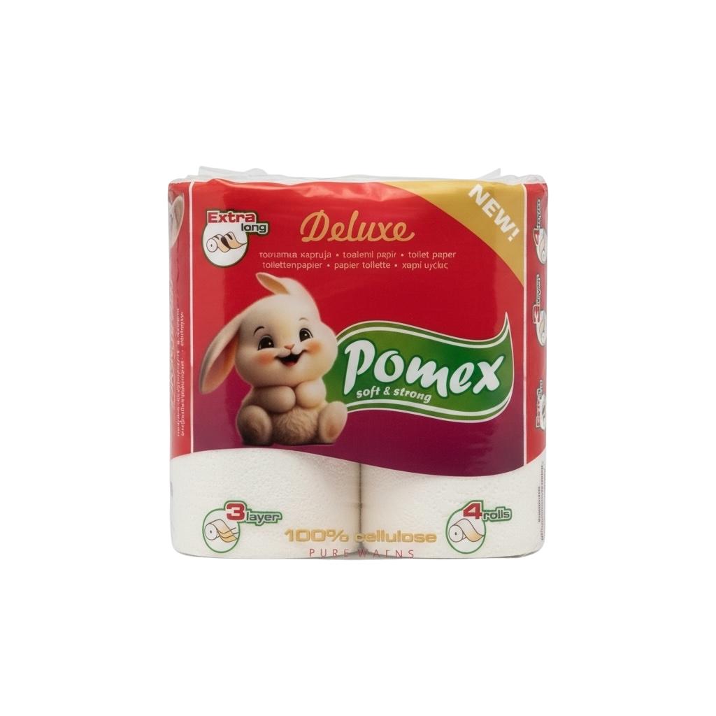 Pomex Deluxe Тоалетна хартија 3-слојна 4/1