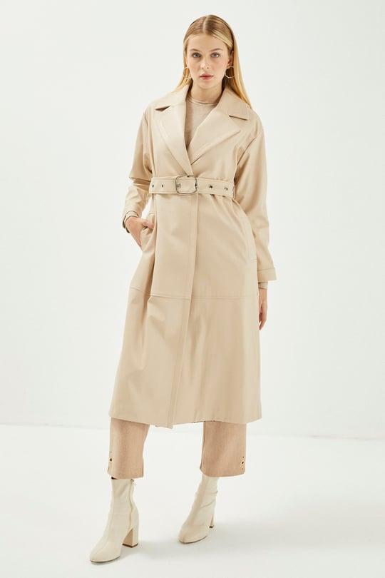 ZUHRE Мантил од вештачка кожа