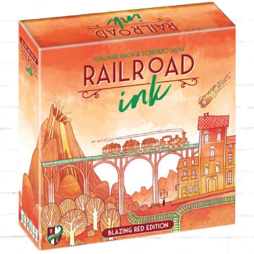Друштвена игра Railroad Ink: Blazing Red Edition