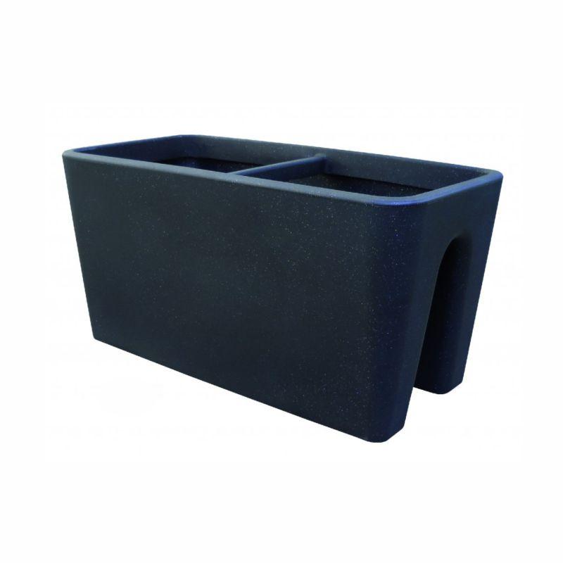 ROTO Саксија БАЛКОНЕ дуо квадрат рамна, црна