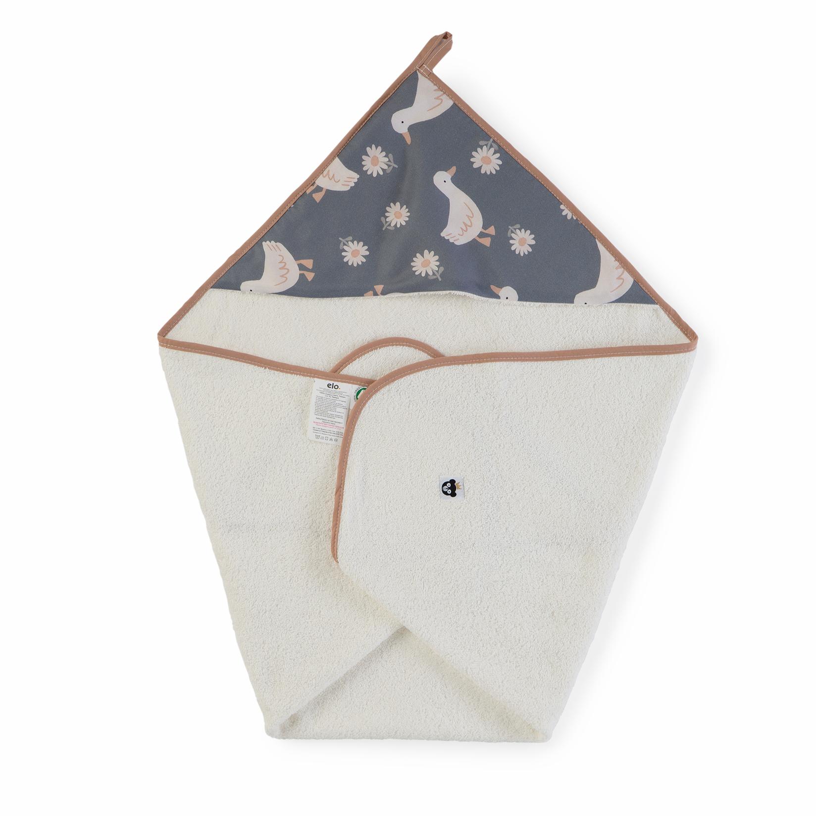 ELO. Пешкир со качулка, езерце за патки, 80x80 см, Teget