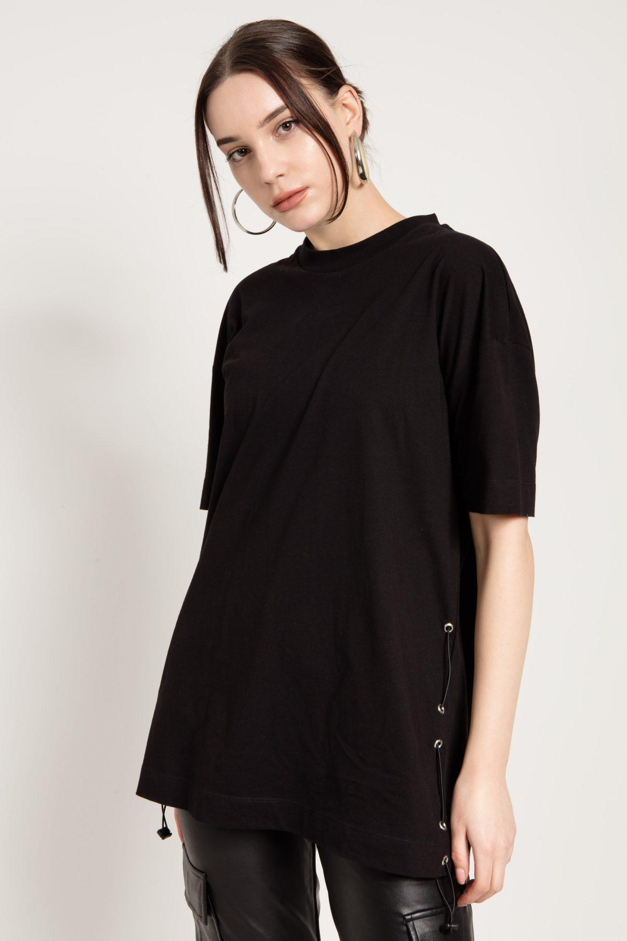 JAHR MARC LONDON Маица-фустан широка - црна боја