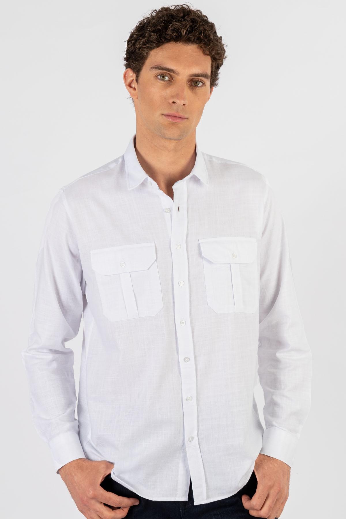 TUDORS Машка кошула Classic Fit-Comfort Fit бела