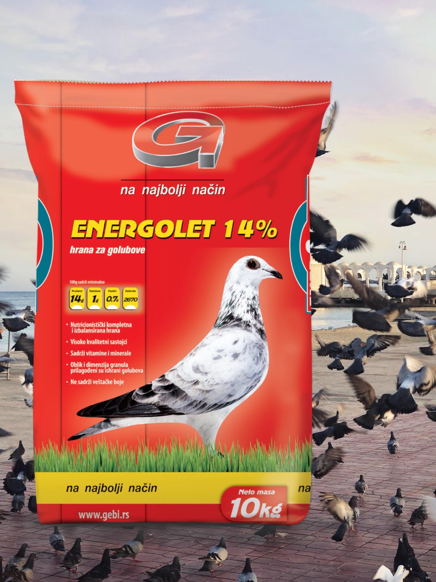 GEBI Храна за гулаби Energolet 14% 10kg