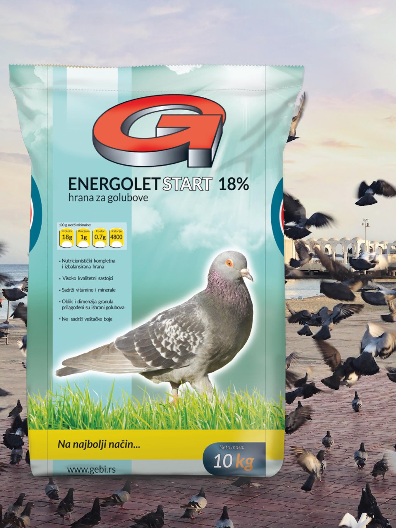 GEBI Храна за гулаби Energolet 18% 10kg