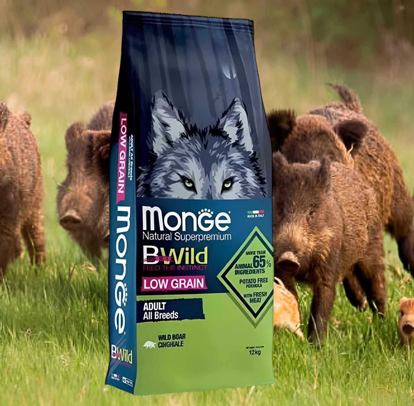 MONGE Храна за возрасни кучиња од дива свиња Naturalsuperpremium