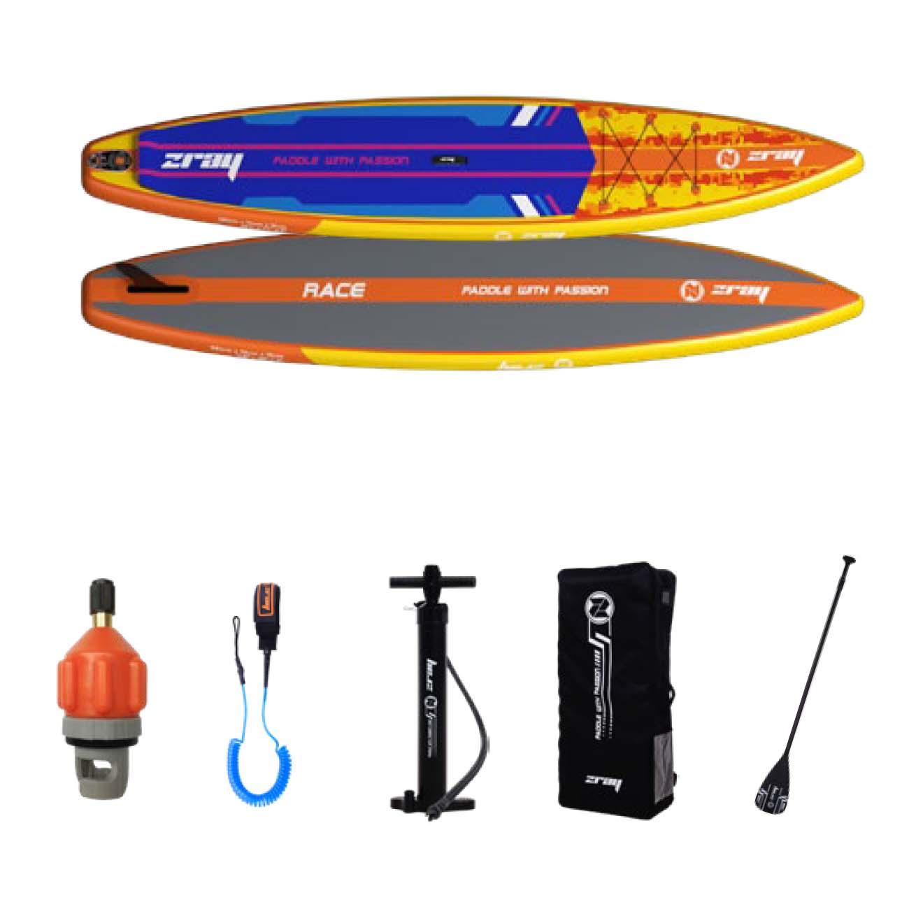 Zray SUP Даска Race 381x76x15cm, портокалово-сина