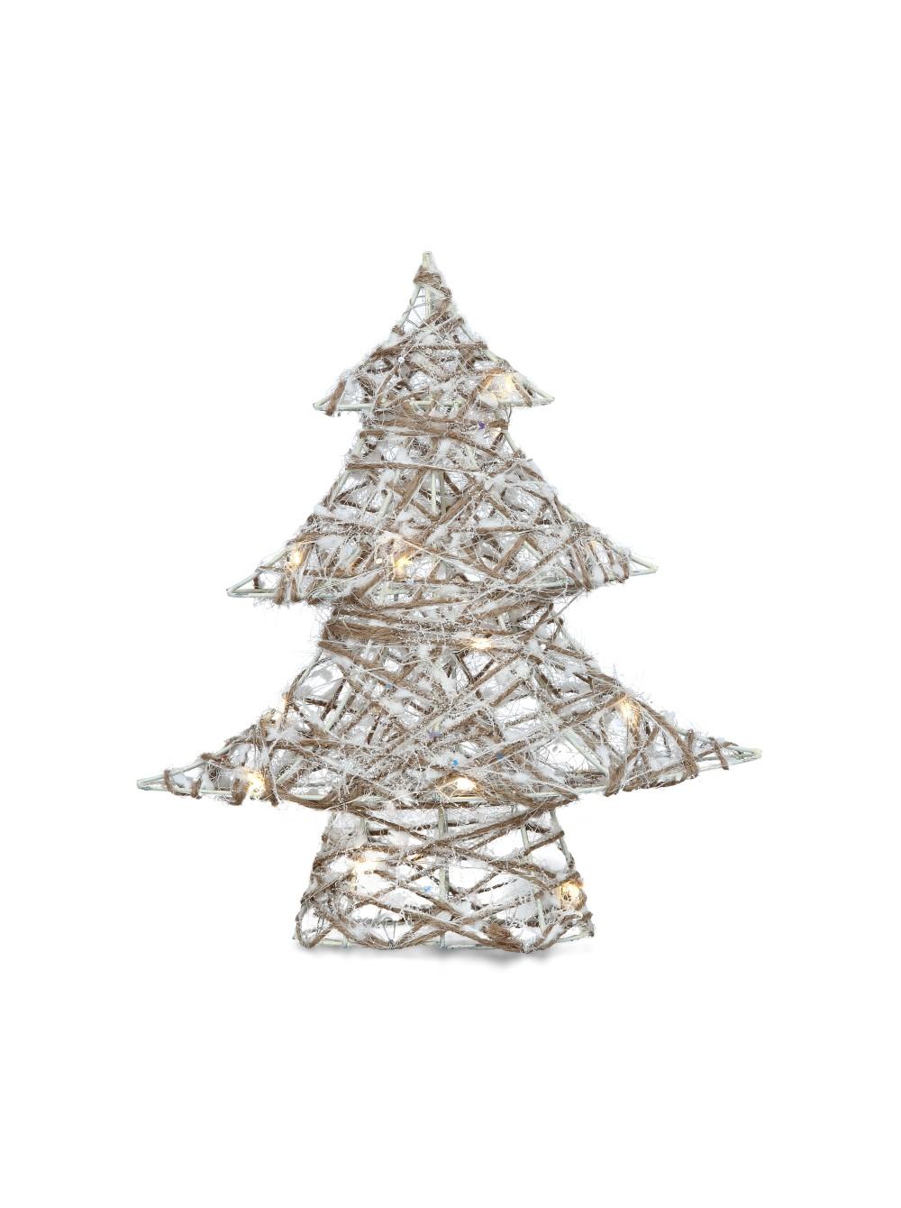 Декоративна светлосна елка 30cm CS19B435-3 бела