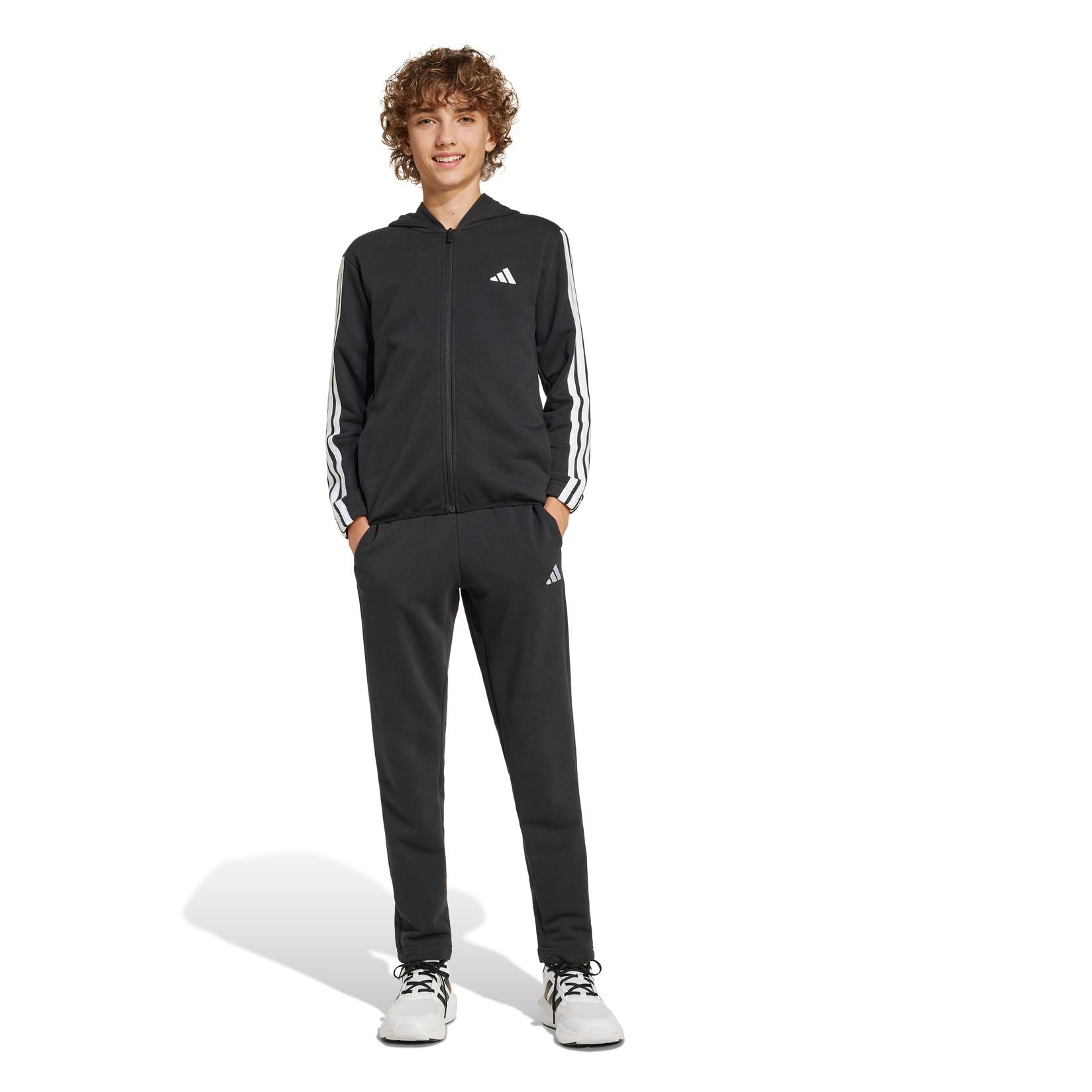 Adidas Детски тренерки за момчиња J 3S FT TS 220 JD6505, Црни