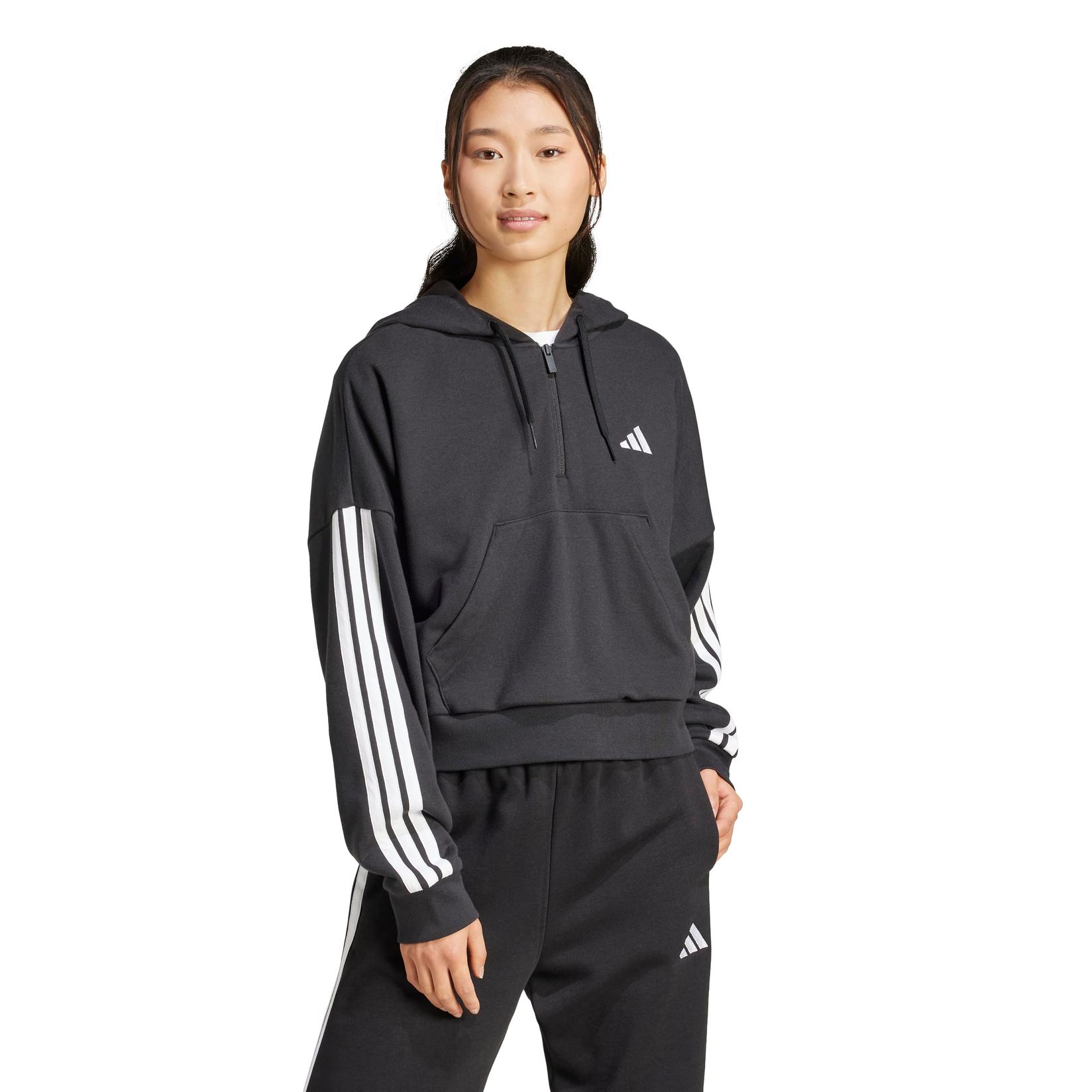 Adidas Женски дуксер W 3S Ft Qz Hd JN1956, црн