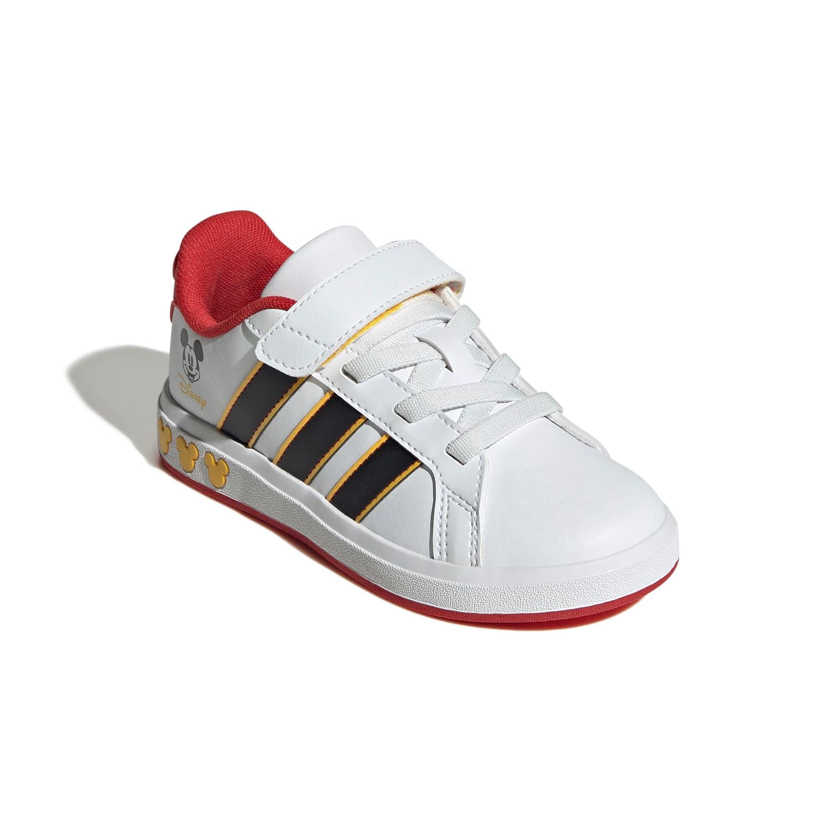 Adidas Патики за момчиња Grand Court Mickey El K, JQ8067, Црвено-Бели