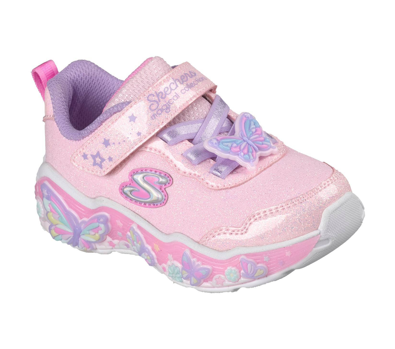 Патики Skechers за девојчиња S Lights Lil Butterfly Bliss, 303066N-LPMT, розови