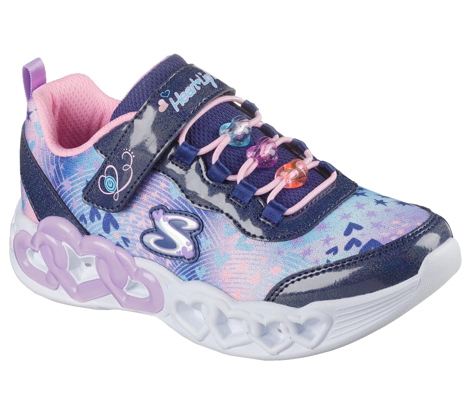 Skechers Патики за девојчиња S Lights-Infinite Heart Light, 303261L-NVMT, темно сини