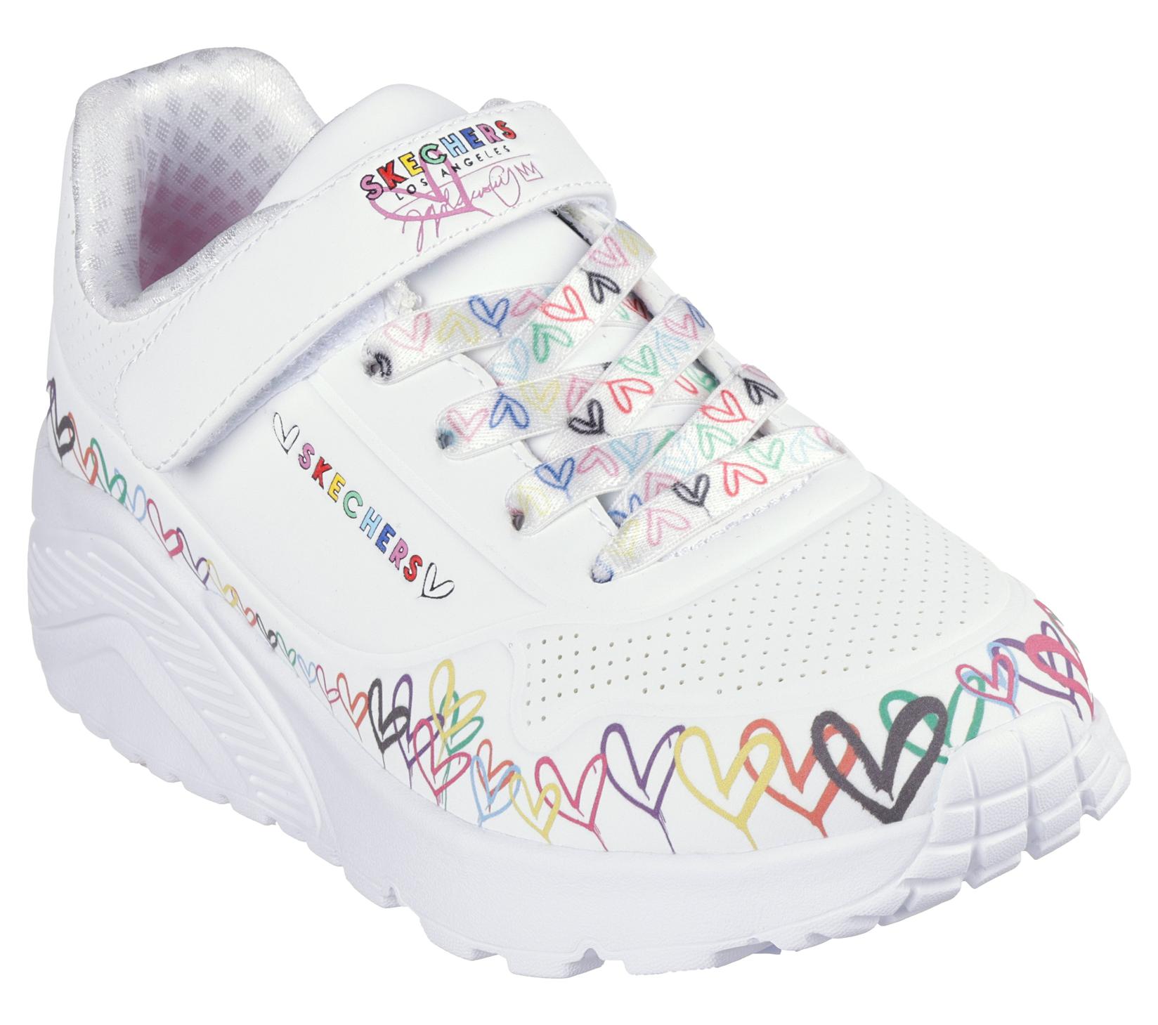 Skechers Uno Lite женски патики - Heart Craze, 314091L-WMLT, бели