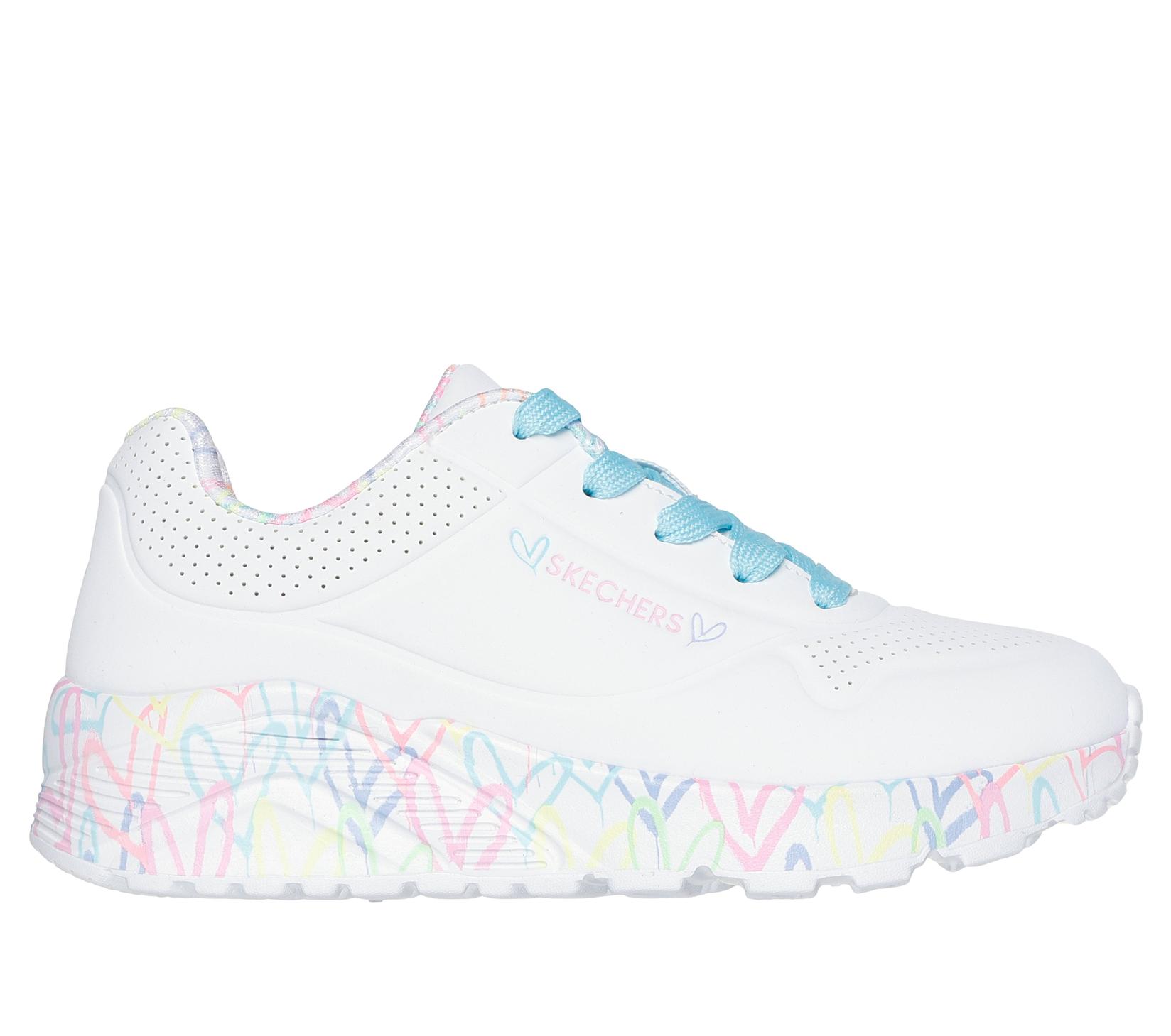 SKECHERS Патики за девојчиња Uno Lite, 314976L-WPTQ, Бело-сини