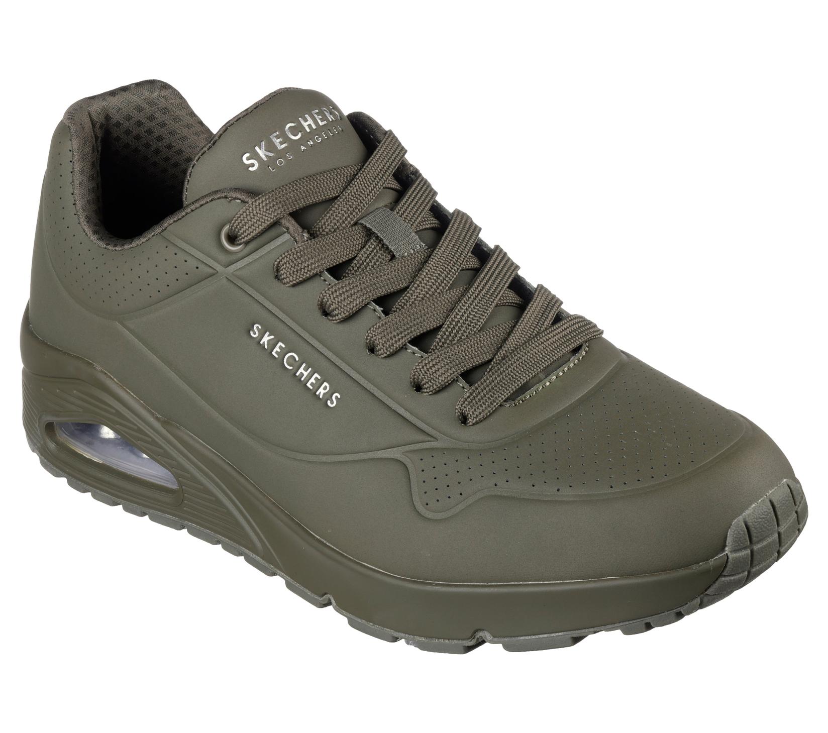 Skechers Машки патики Uno - Stand On Air, 52458-DKGR, маслинести