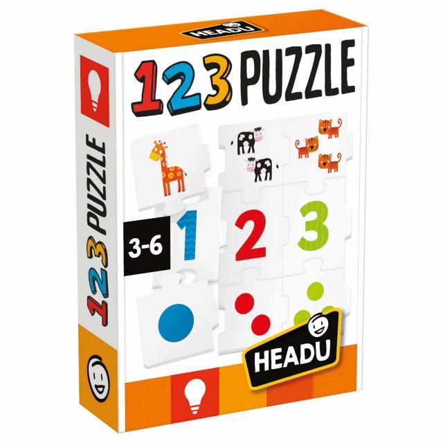 Headu Едукативна сложувалка „123 Puzzle“, 27 парчиња