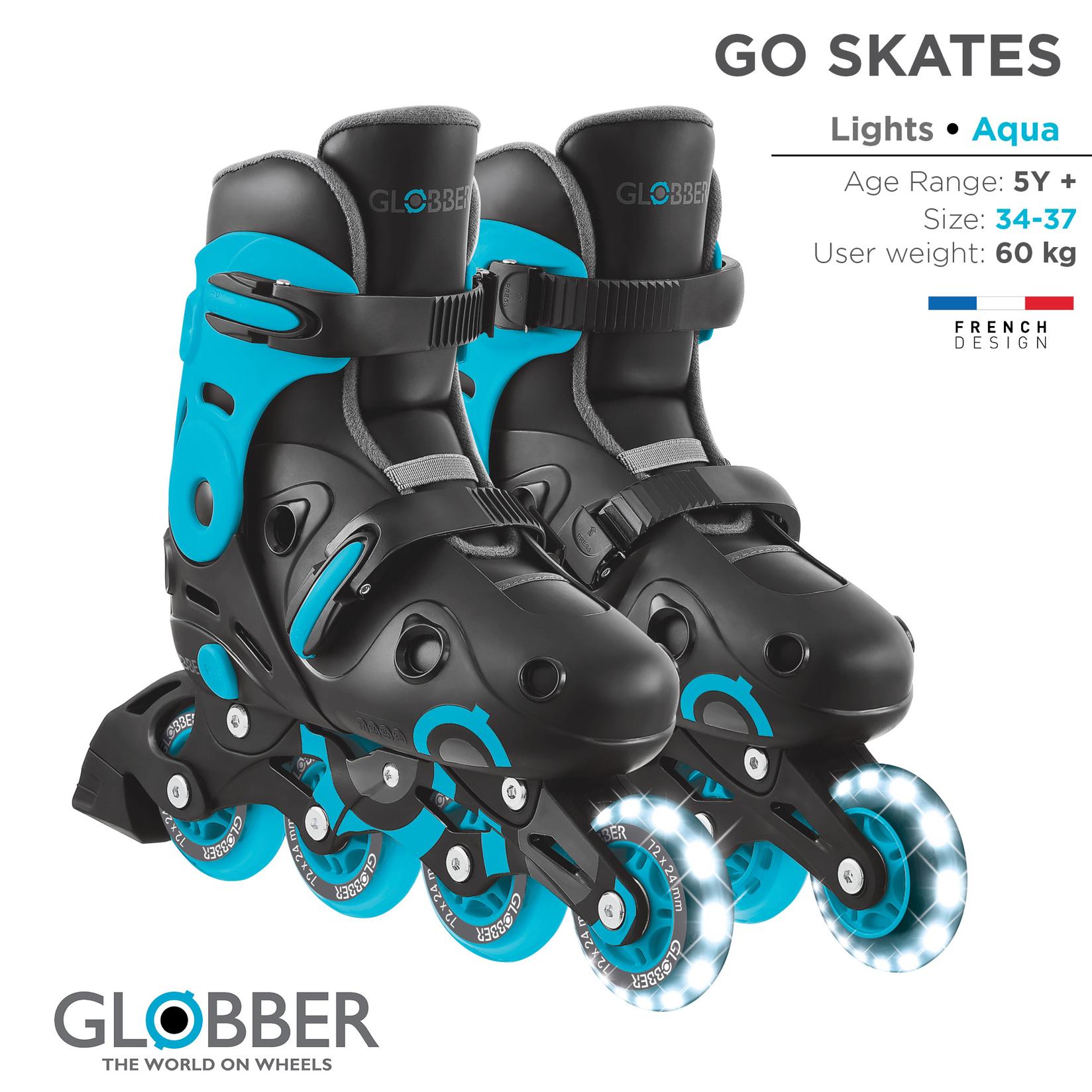 Globber Ролери GO SKATES LIGHTS СИНИ, бр. 34-37