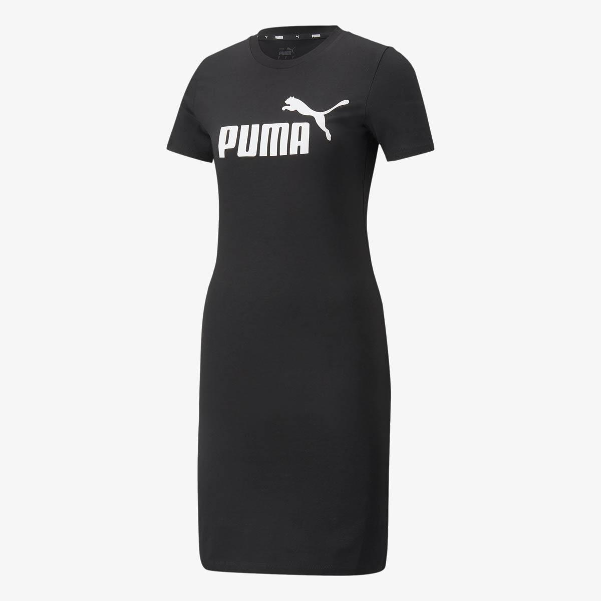 PUMA женски фустан Ess тенок маици Црн фустан