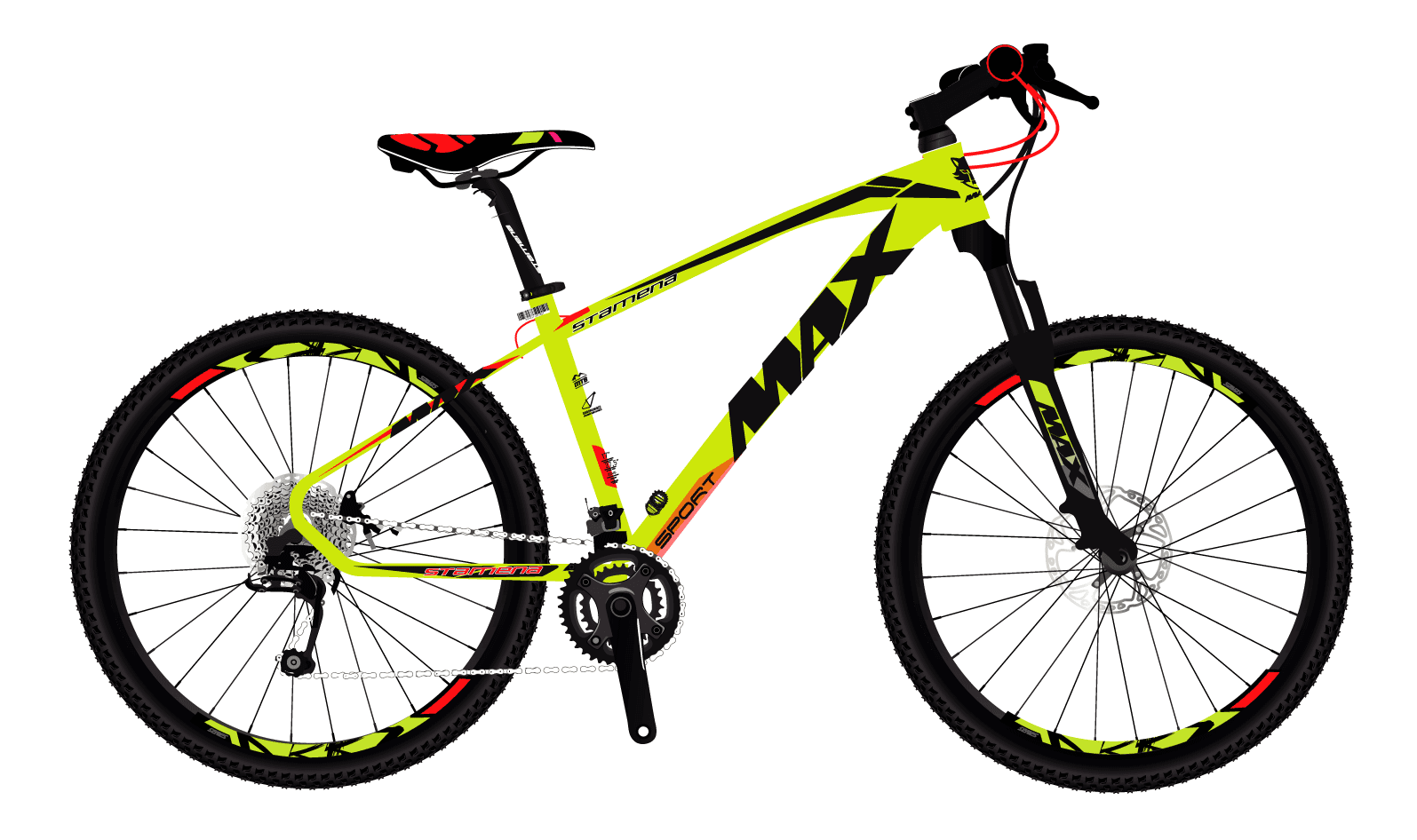 MAX Велосипед Stamena-Fs- Жолт 10.0 27.5"