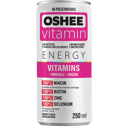 OSHEE Витаминска вода ENERGY витамини и минерали 0,25л ( лименка )