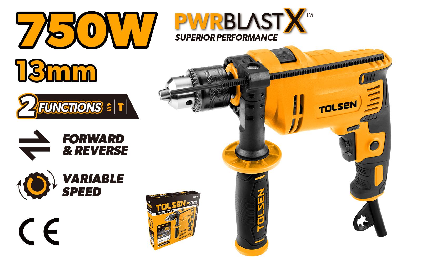 Tolsen Електрична дупчалка ударна 230v,50Hz,75