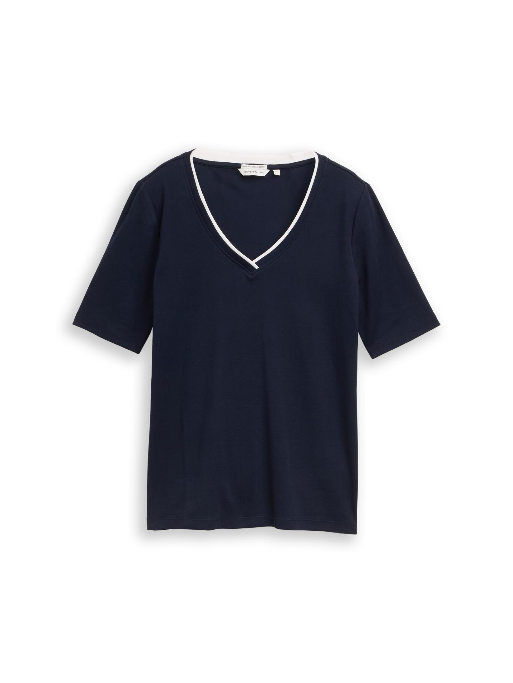 Tom Tailor Slim Fit V-neck Женска маица - Sky captain blue