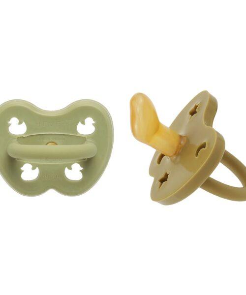 HEVEA Цуцли 2 Цуцли со ортодонски облик Hunter Green & Olive 3-36 месеци