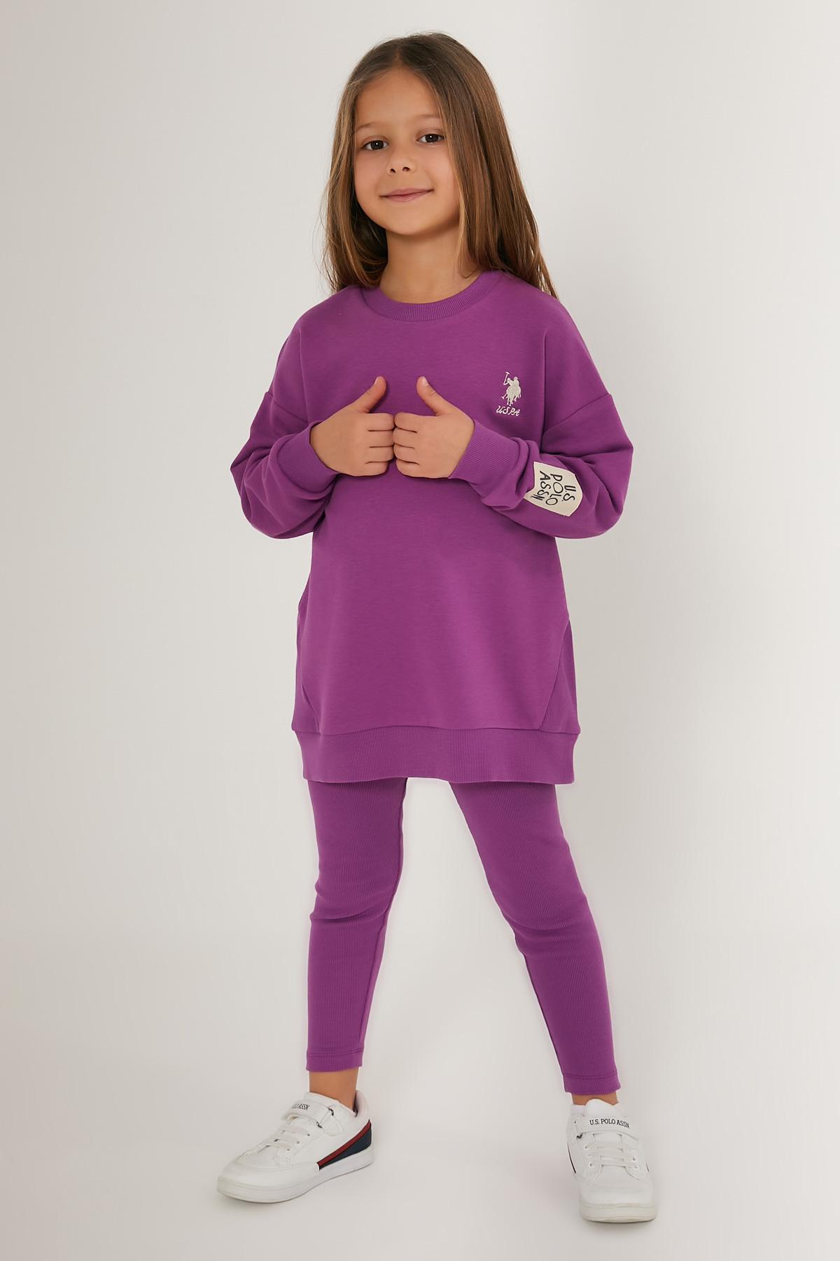 У.С. POLO ASSN KIDS пижами за девојки US1608 Лаванда