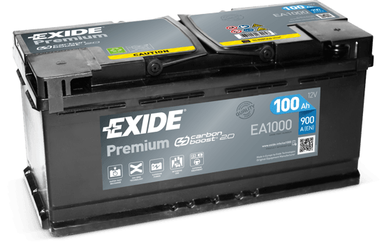 EXIDE Акумулатор premium carbon 2.0 100Ah 900a