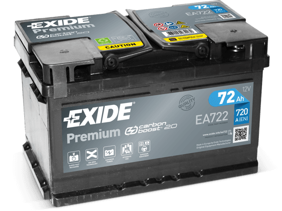 EXIDE Акумулатор premium carbon 2.0 72Ah 720a