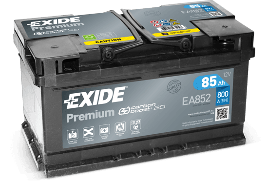 EXIDE Акумулатор premium carbon 2.0 85Ah 800a