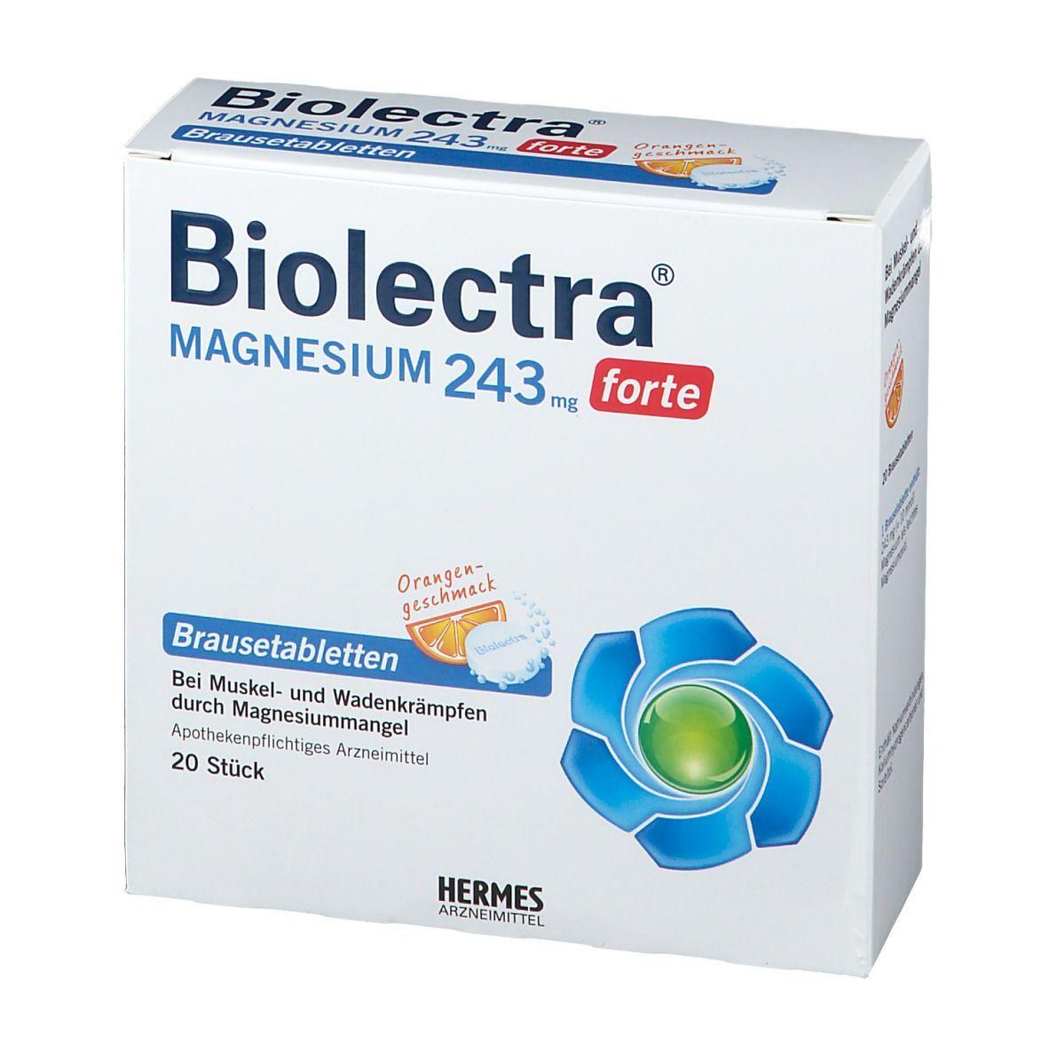 Biolectra Magnesium 243 Mg Forte Шумливи Таблети, 20 Шумливи Таблети