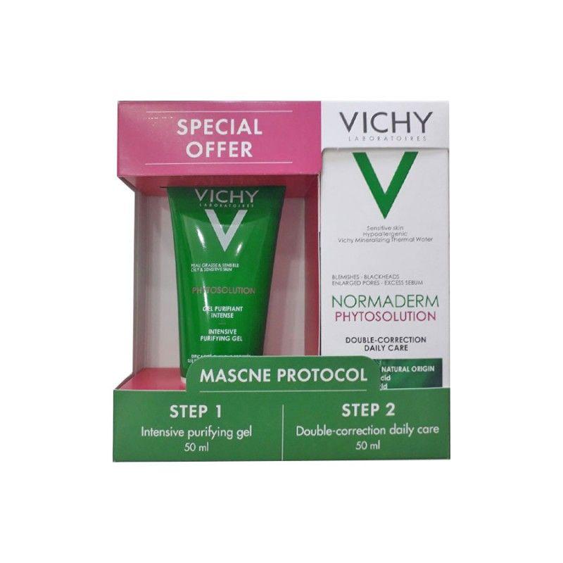VICHY Vichy Normaderm Phytosolution Флуид за Дневна Нега 50Ml + Vichy Normaderm Phytosolution Гел за Лице 50Ml