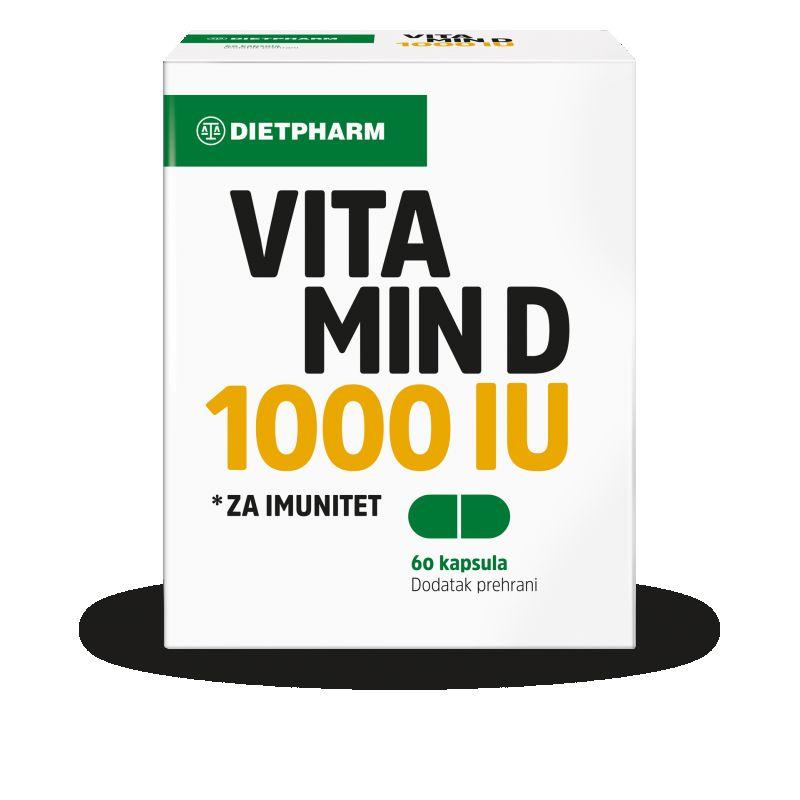 DIETPHARM Vitamin D 1000 Iu Капсули за Возрасни, 60 Капсули