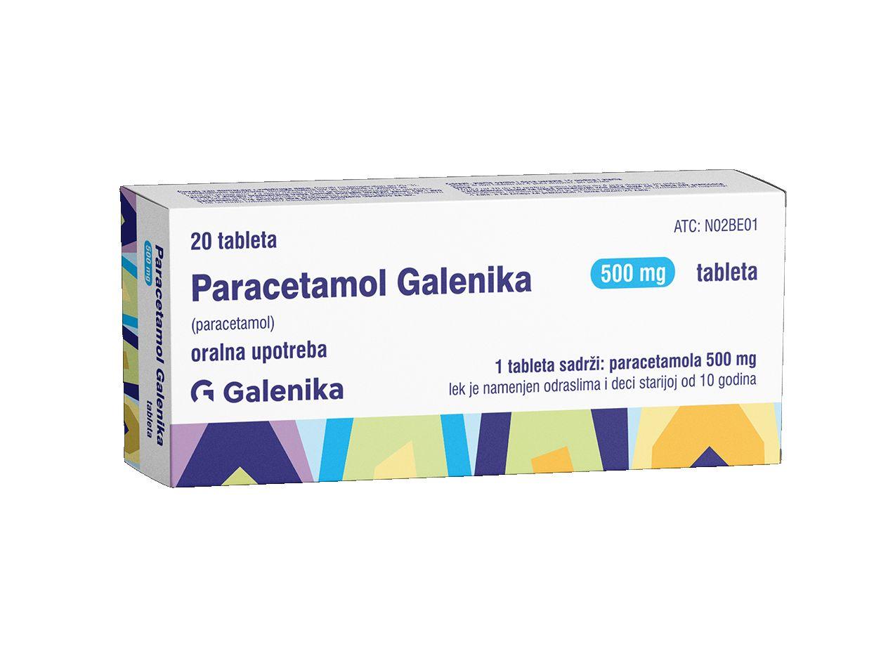 Galenika Paracetamol 500Mg Таблети, 20 Таблети