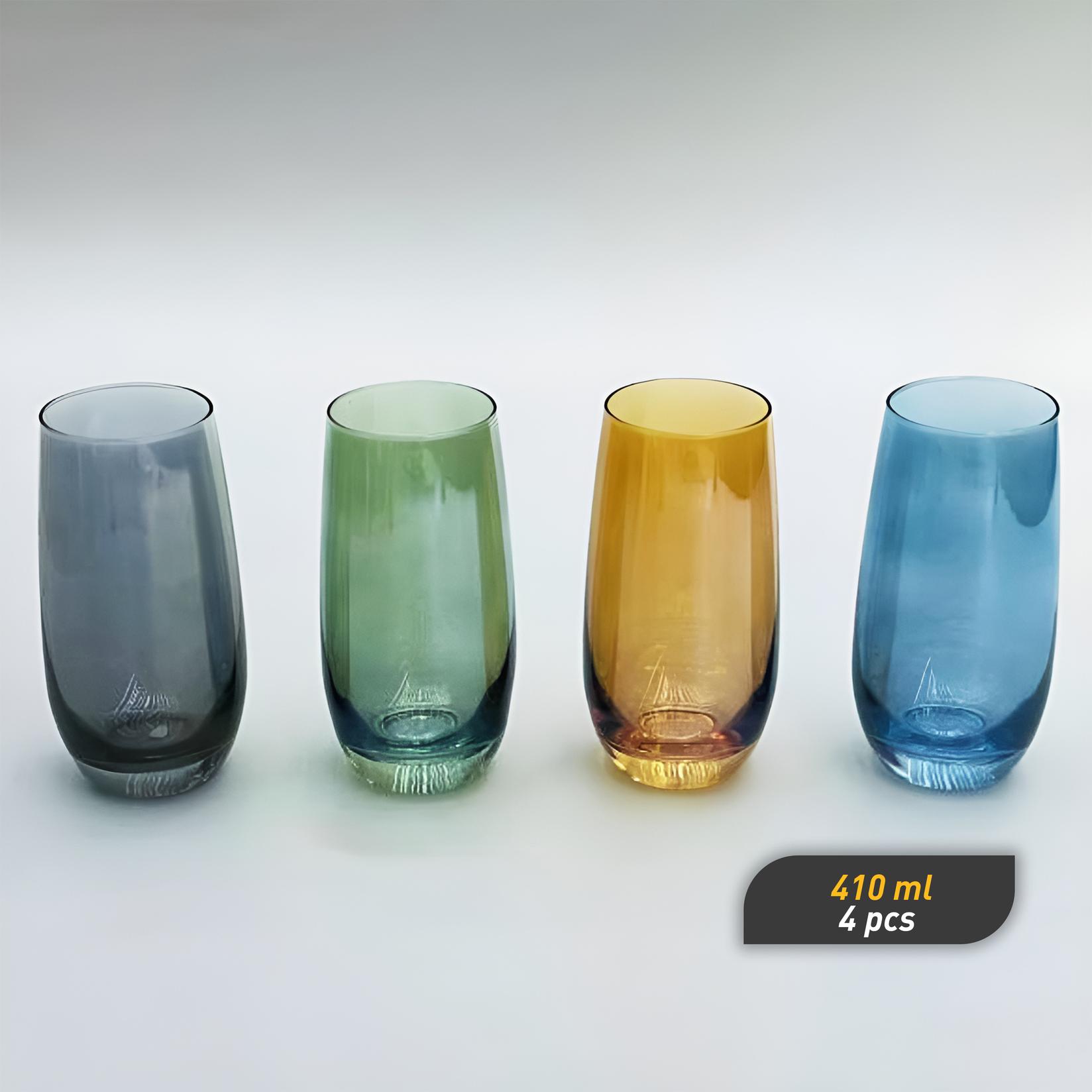 Сет од 4 чаши во различни бои, 410 мл