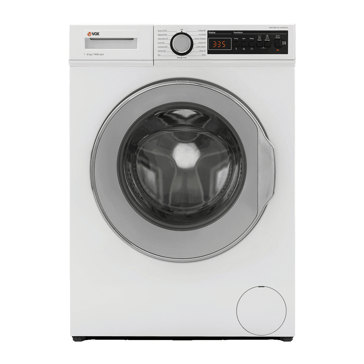 VOX Машина за перење WM 1480-T2B INVERTER, 8kg, 1400rpm, A+++