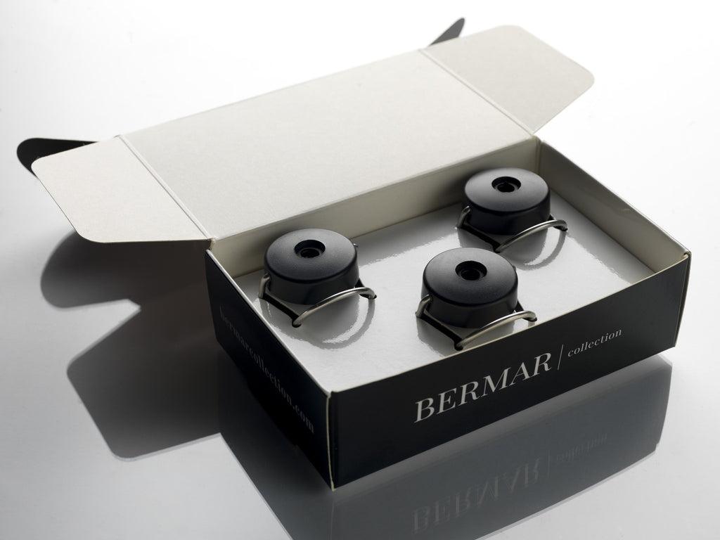 BERMAR Сет од 3 стопери за шампањ narrow