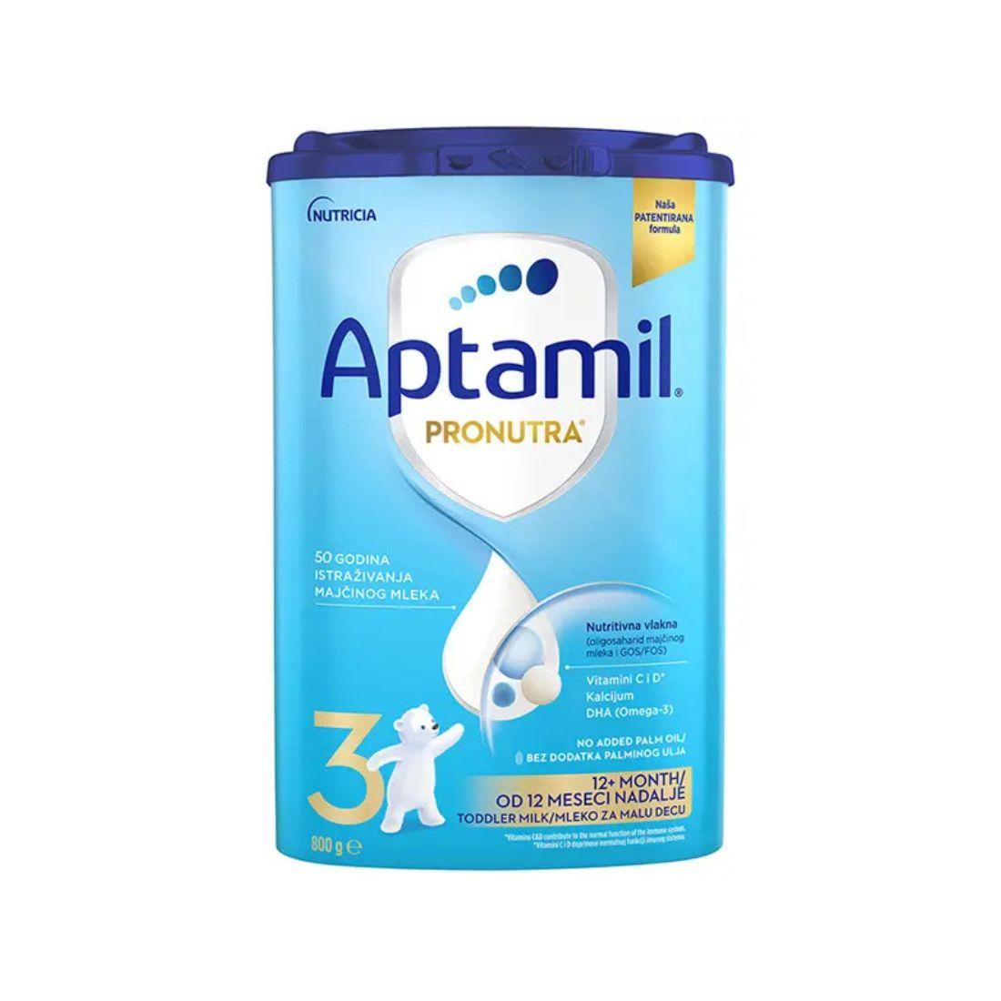 NUTRICIA Млечна Формула За Доенчиња Од 12-24 Месеци 800Gr Aptamil 3