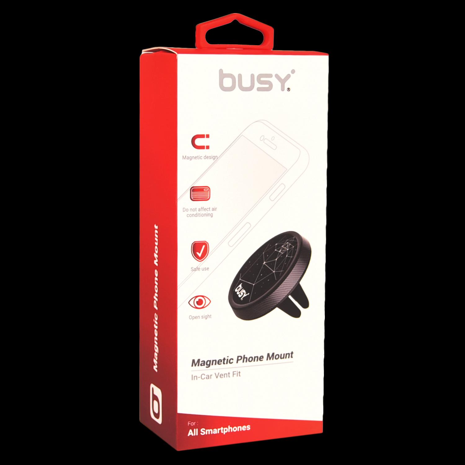 BUSY Магнетен држач за телефон црно
