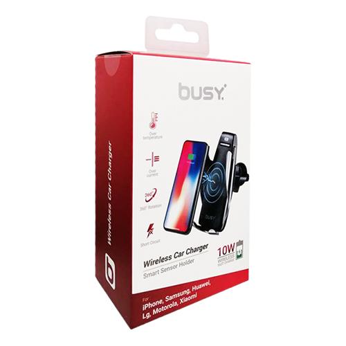 BUSY Држач за мобилен телефон со црн полнач