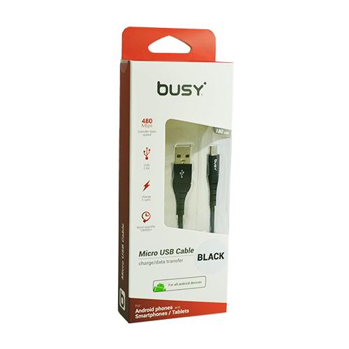 BUSY Micro USB кабел со плетенка 1,8m
