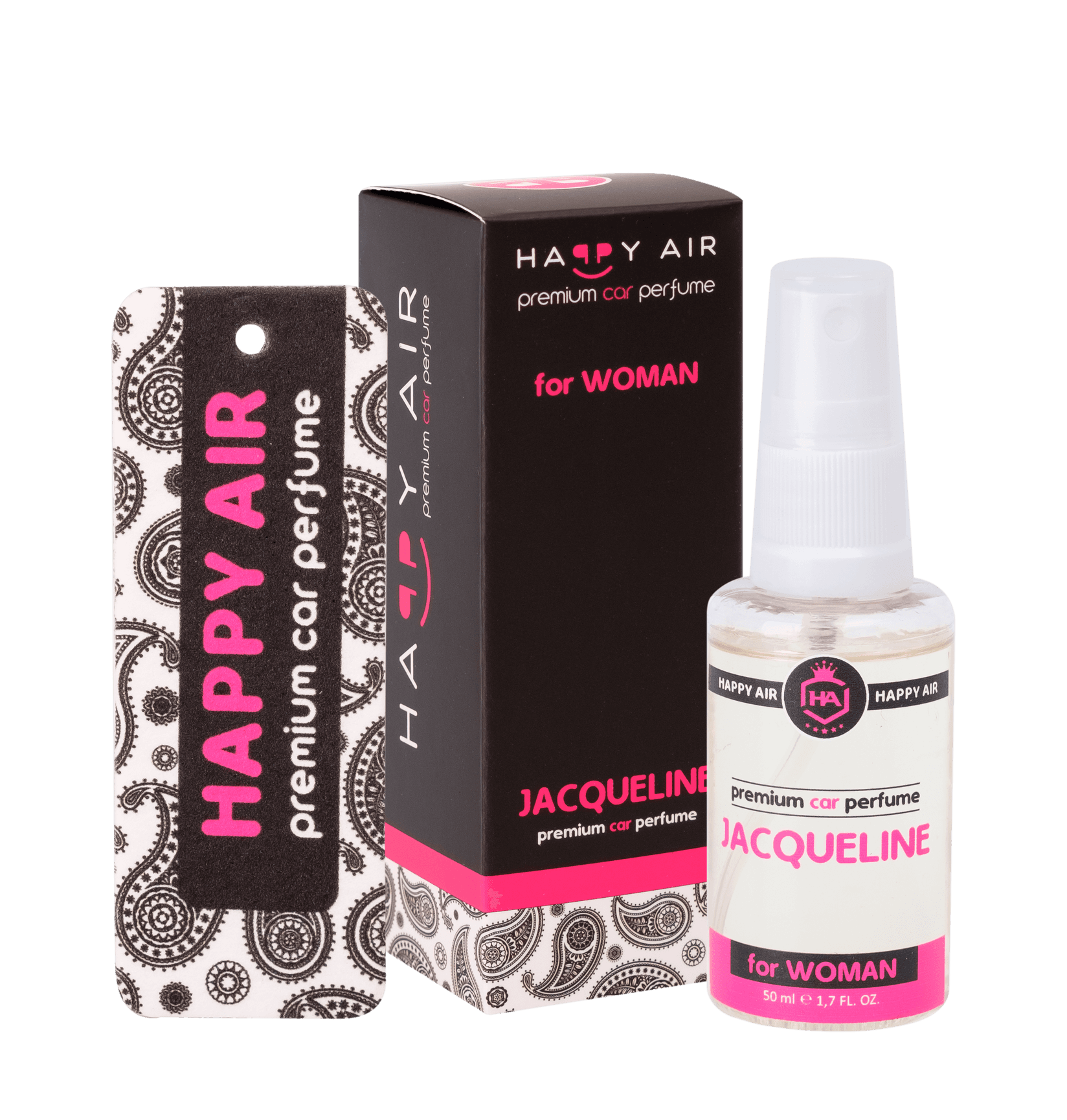HAPPY AIR PREMIUM Парфем за автомобил 50ml. JACQUELINE for WOMEN (Инспирирано од CHANCE CHANEL)