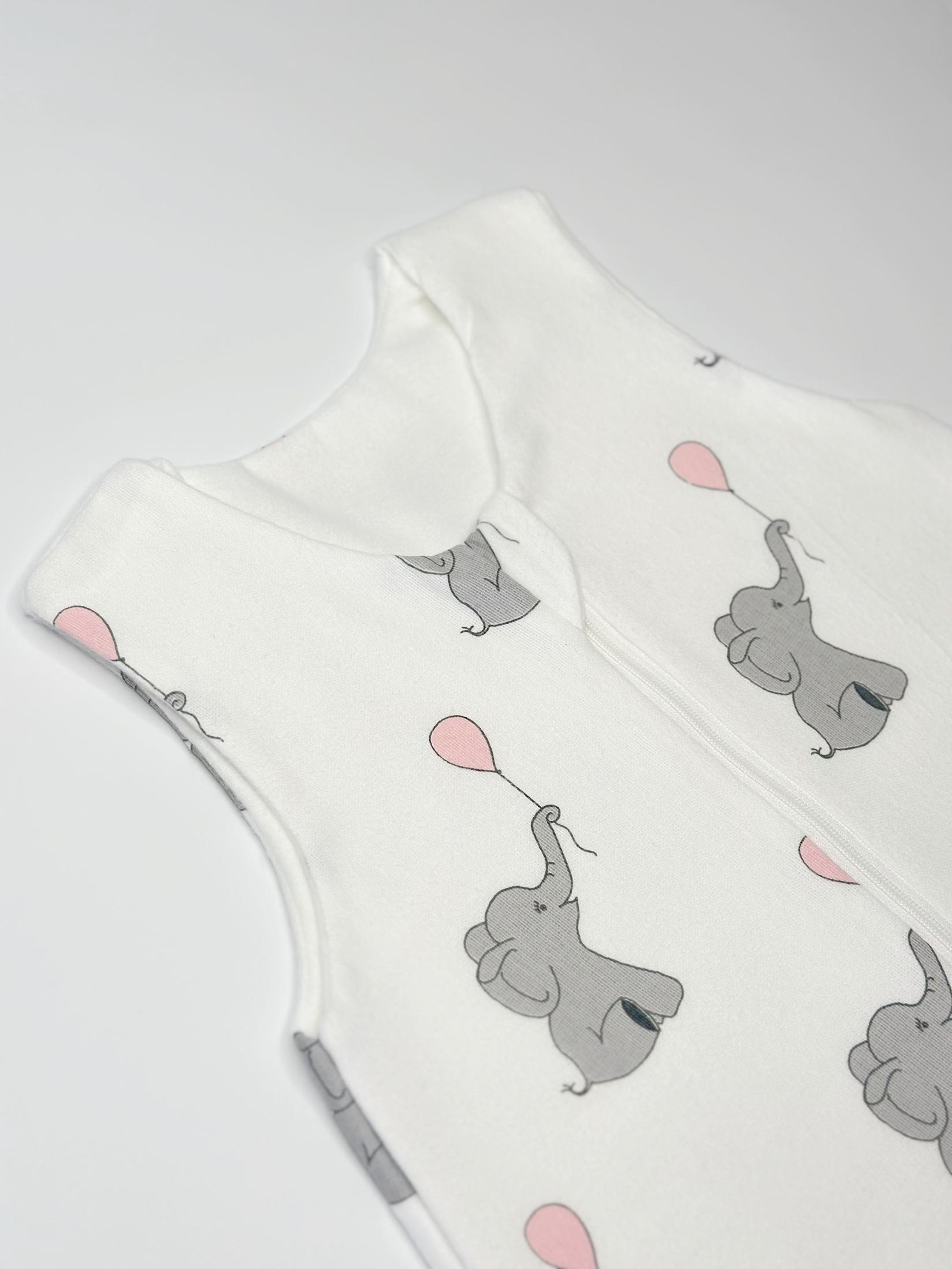 ALKALOID BEROVO Фланел вреќички 100% памук слонче со розе балон