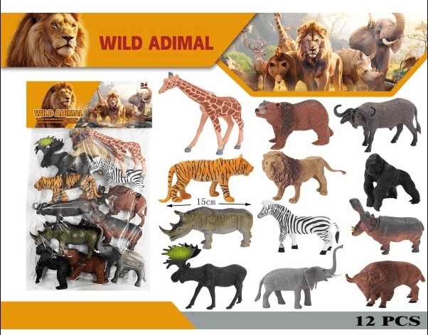 Сет од 12 диви животни